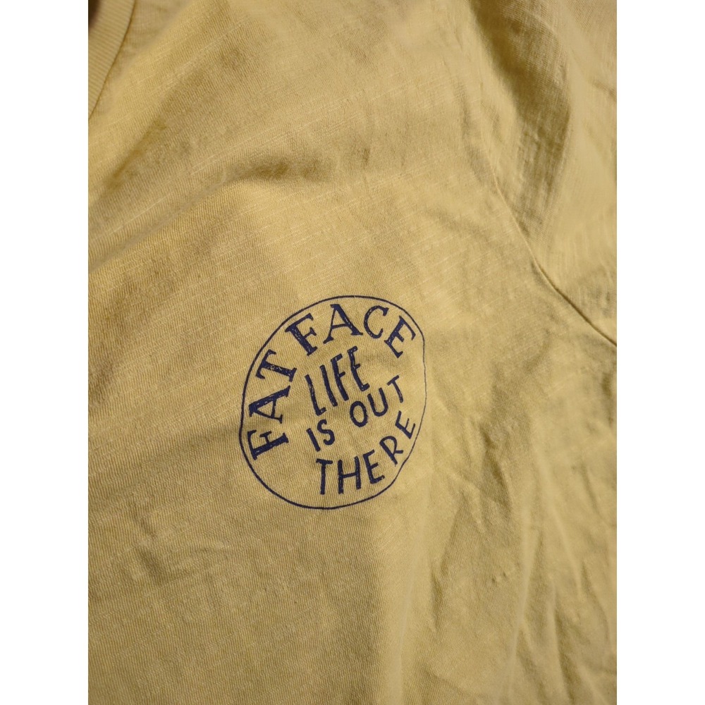 Fat Face Life On The Road 1988 Yellow T Shirt Mens Sz Xl - Picture 4 of 8